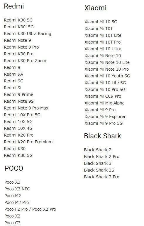 Опубликован список смартфонов Xiaomi, Redmi, Black Shark и Poco, которые получат MIUI 13 - фото 1