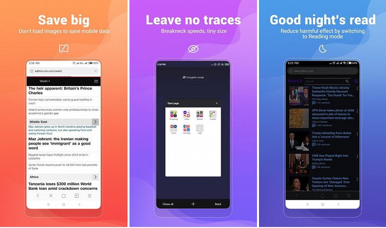 Xiaomi выпустила облегченный браузер с функцией экономии трафика - изображение 2 Xiaomi выпустила облегченный браузер с функцией экономии трафика - фото 2