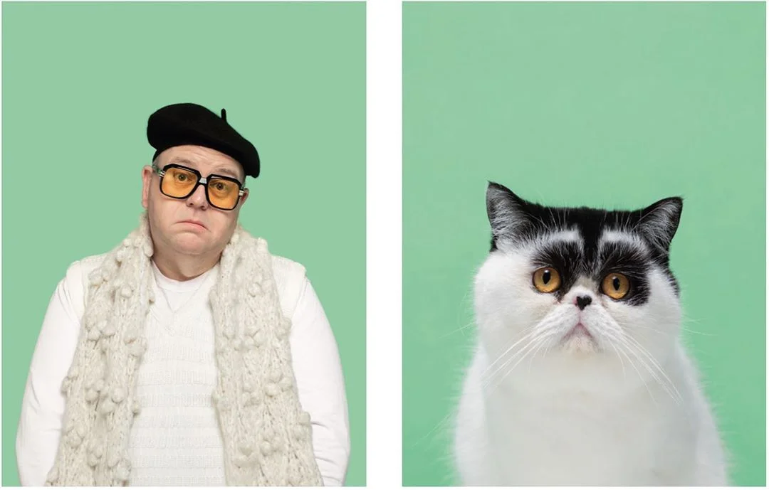 Фотограф делает снимки людей и котов, которые выглядят как двойники - фото 1