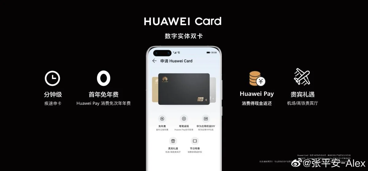 Анонсирована фирменная банковская карта Huawei Card - фото 1