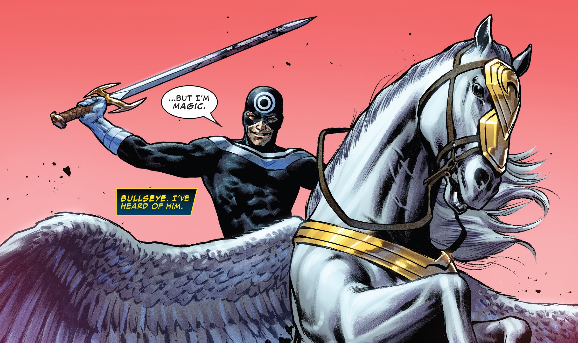 Враг Сорвиголовы Меченый получил магический апгрейд (и пегаса!). Как он связан с Валькирией? - фото 1