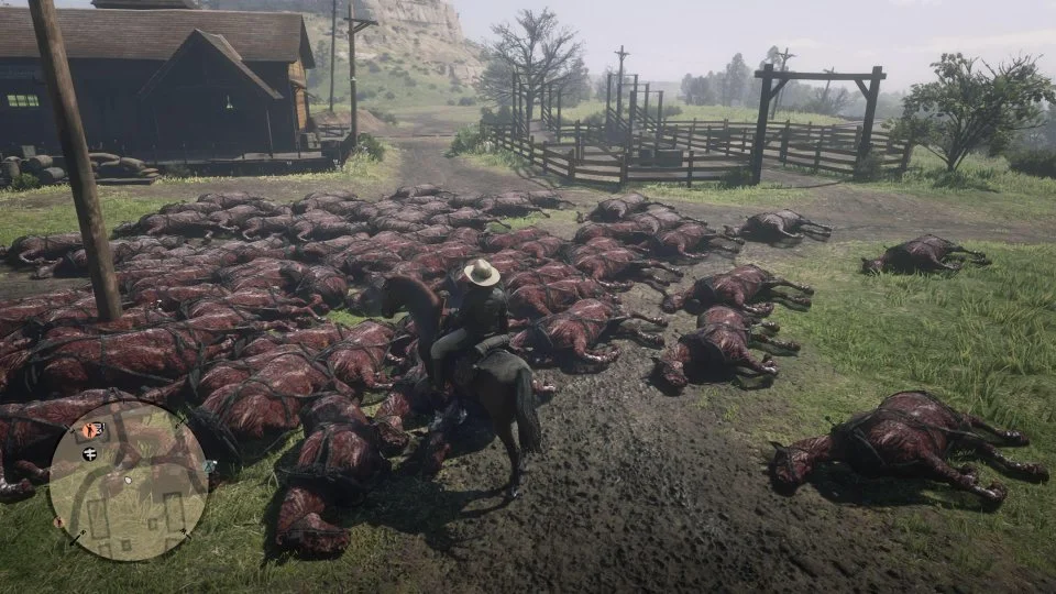 В Red Dead Online новые странности — игроки находят кучи из мертвых лошадей - фото 2