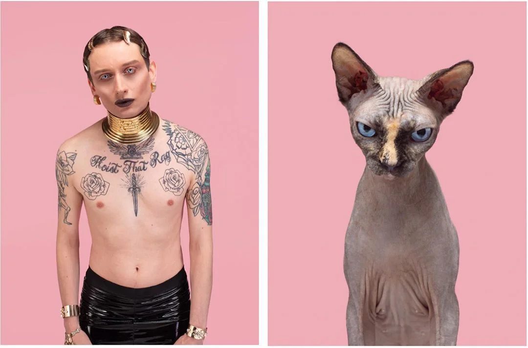 Фотограф делает снимки людей и котов, которые выглядят как двойники - фото 4