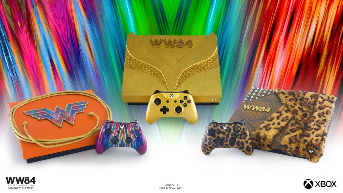 Волосатый и золотой Xbox: Microsoft представили три консоли в стиле «Чудо-женщины 1984» - фото 1