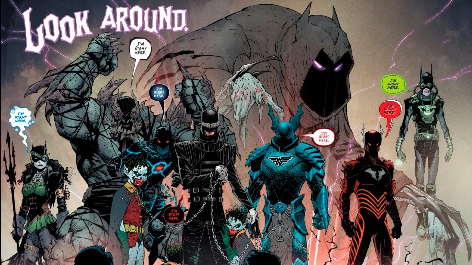 Бэтмены из Темной мультивселенной во главе с Барбатосом