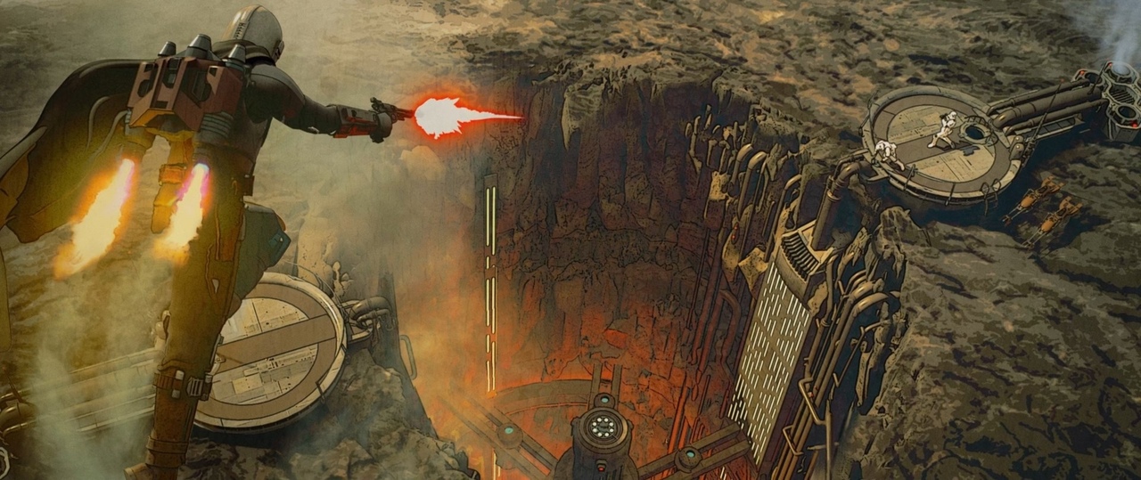 Дин Джарин атакует имперскую базу