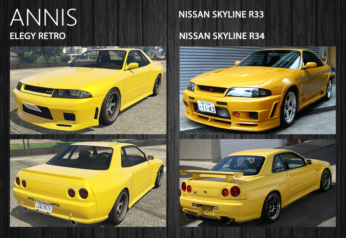 Культовый [Nissan Skyline](https://ru.motor1.com/nissan/) в представлении не нуждается, но в GTA он может быть только в необычном сочетании двух поколений — R33 и R34.