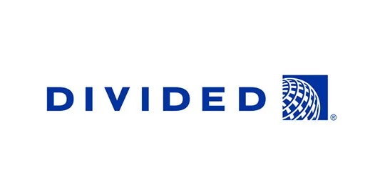 Здесь тоже игра слов и переделка логотипа самой крупной авиакомпании США United Airlines, что означает «единый», тогда как Divided — «разделенный».