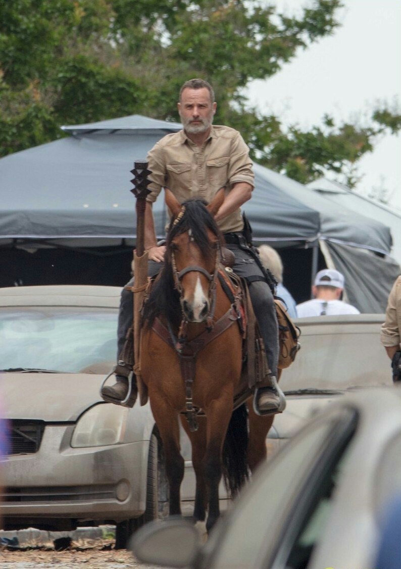 Что Рик и его люди забыли в Вашингтоне? Новые фото со съемок 9 сезона «Ходячих мертвецов» - фото 20