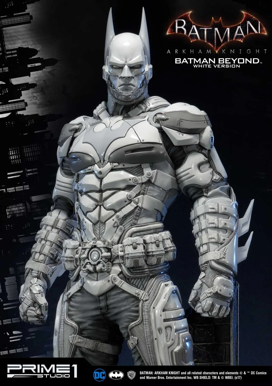 Потрясающая белая статуя Бэтмена будущего из Batman: Arkham Knight - фото 3