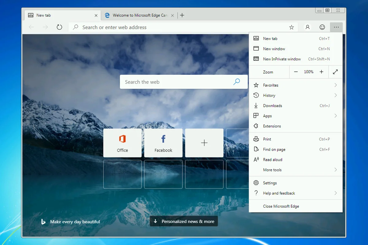 Браузер Microsoft Edge на движке Chrome вышел для Windows 7 и 8 - фото 2