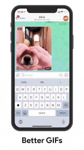 Обновление Telegram: обработка и улучшение видео, доработки GIF и новые анимации сообщений - фото 3