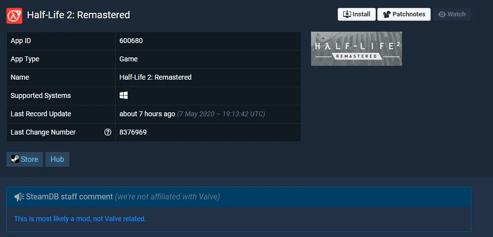 В базе Steam появился ремастер Half-Life 2. К нему есть вопросы - фото 1