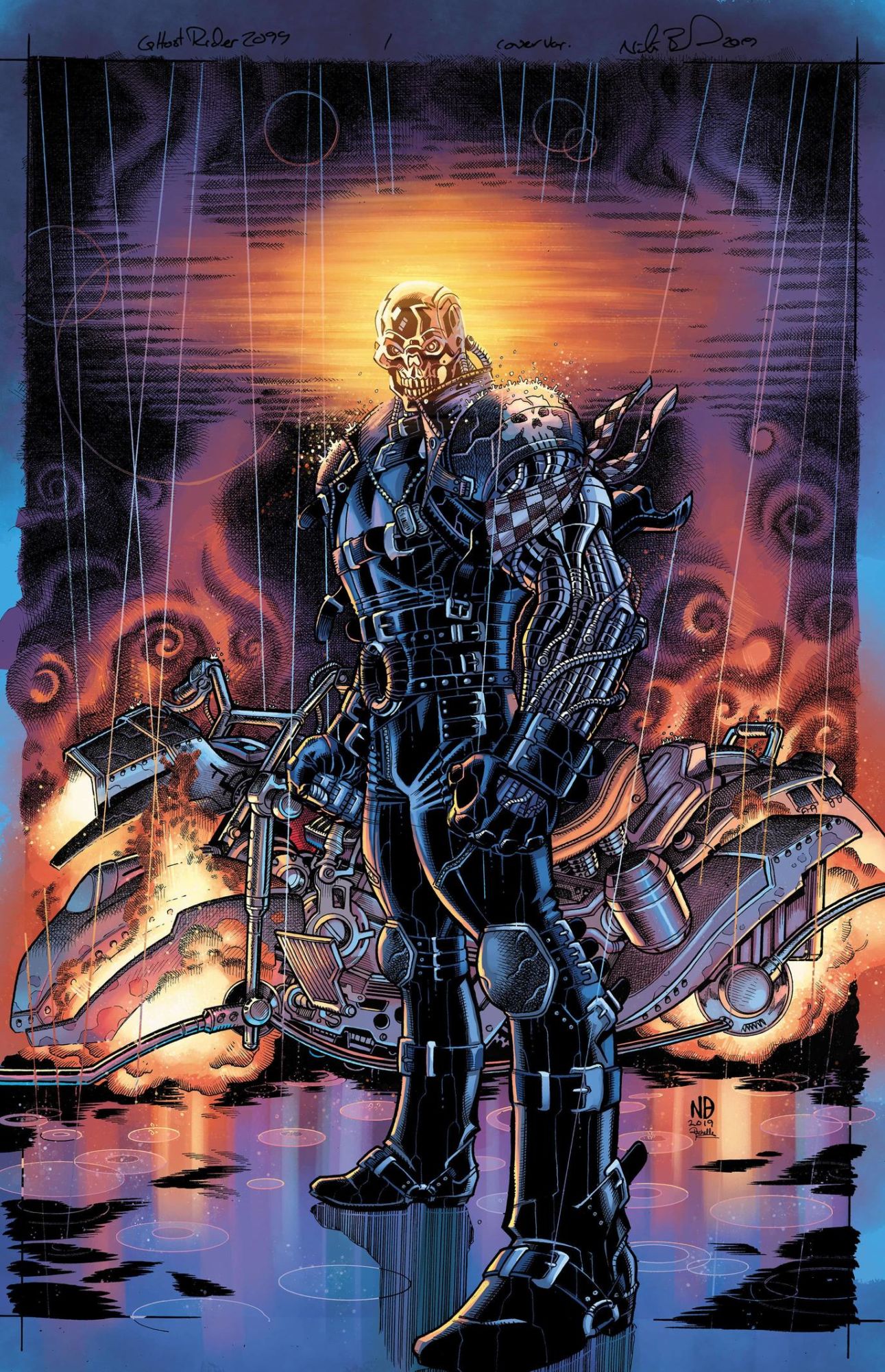 Кибернетический Локи в женском обличие и Сорвиголова с лазерным оружием. Новые обложки Marvel 2099 - изображение 2 Кибернетический Локи в женском обличие и Сорвиголова с лазерным оружием. Новые обложки Marvel 2099 - фото 2