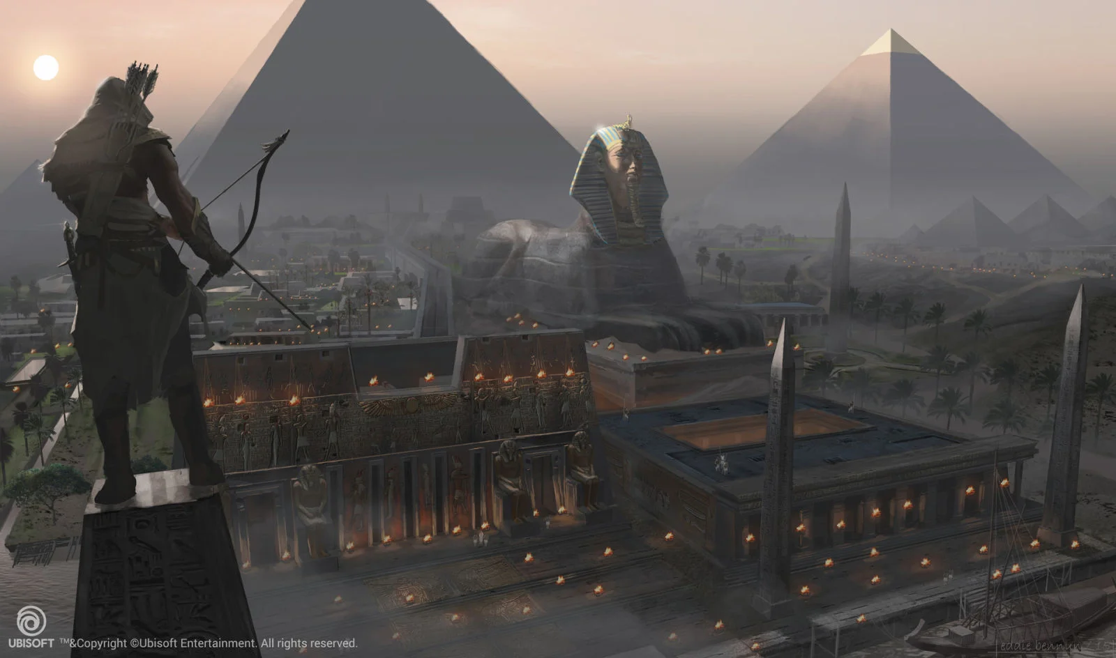 Потрясающие виды Древнего Египта (и не только) на концепт-артах Assassinʼs Creed: Origins - фото 30