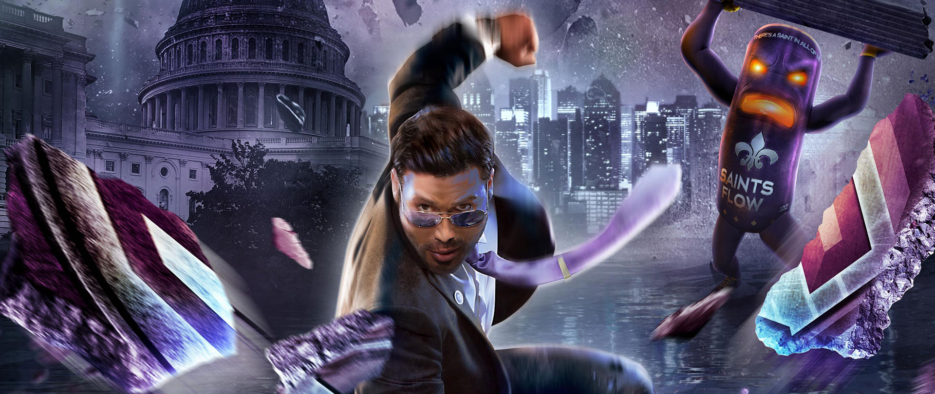 Недавно на Switch вышла Saints Row IV — Re-Elected — именно эту версию игры, куда вошли все мелкие дополнения для «четверки», в 2015-м выпустили на PS4 и Xbox One. Теперь же безумный экшен о том, как лидер банды Святых становится президентом США, попадает в симуляцию городка 1950-х и отражает нападение пришельцев, доступен на консоли Nintendo. Разбираемся, как игра на ней работает и выглядит.
