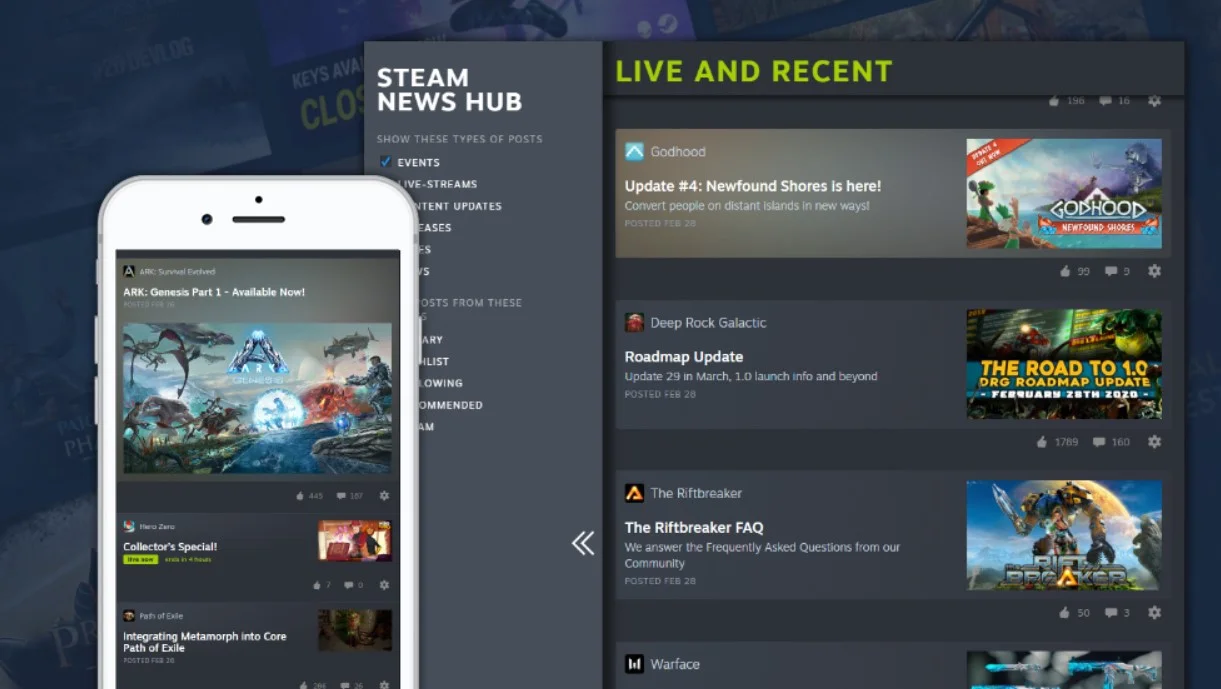 Steam продолжает эксперименты: Valve запустила новостной центр - фото 1