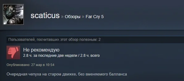 «Заслуживает своих денег»: отзывы пользователей Steam о Far Cry 5 - фото 4