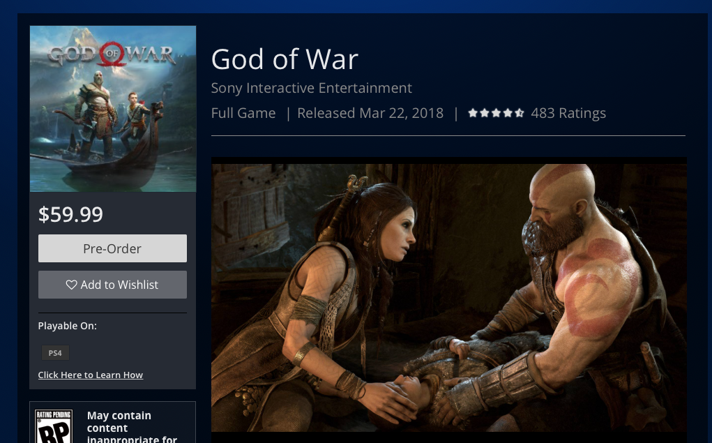 Слух: PlayStation Store слил точную дату релиза God of War (2018) - изображение 2 Слух: PlayStation Store слил точную дату релиза God of War (2018) - фото 2
