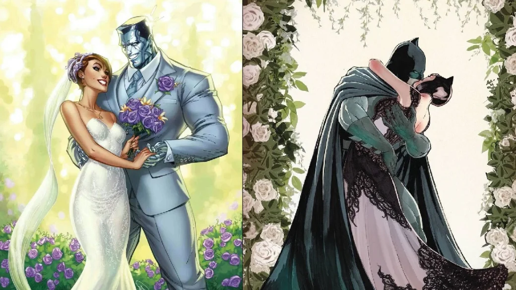 5 июля вышел юбилейный комикс Batman vol.3 #50, главной темой которого стала свадьба Темного рыцаря и Женщины-кошки. Тремя неделями ранее вышел другой юбилейный выпуск — X-Men: Gold vol.2 #30, в котором должна была произойти свадьба Китти Прайд и Колосса. У этих свадебных выпусков оказалось слишком много общего, поэтому мы решили их сравнить, чтобы понять, чья свадьба получилась лучше. И в честь этот вспомнили формат «Версуса».