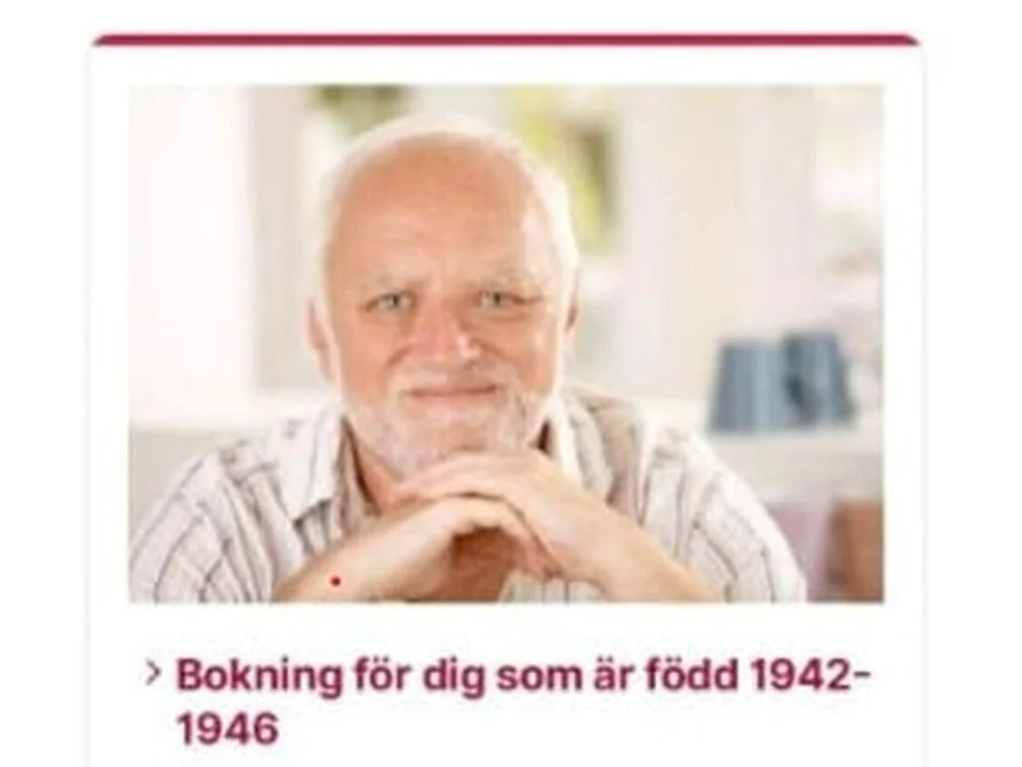 В Швеции использовали «скрывающего боль Гарольда» для призыва пенсионеров к вакцинации от COVID-19 - фото 1
