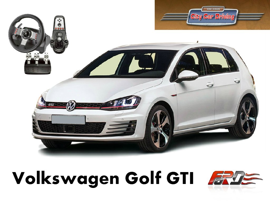 City Car Driving Volkswagen Golf GTI тест-драйв, обзор автомобилей, динамика Racelogic Logitech G27 . - Изображение 1 City Car Driving Volkswagen Golf GTI тест-драйв, обзор автомобилей, динамика Racelogic Logitech G27 . - Изображение 1
