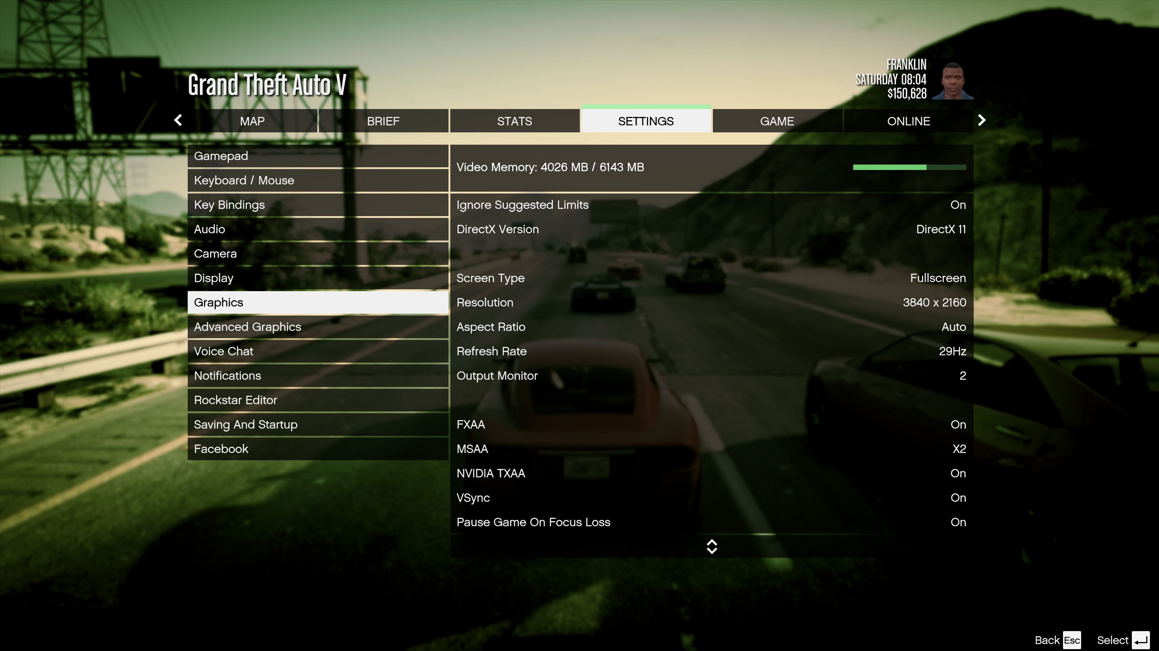 Меню настроек графики PC-версии GTA 5. - Изображение 1 Меню настроек графики PC-версии GTA 5. - Изображение 1