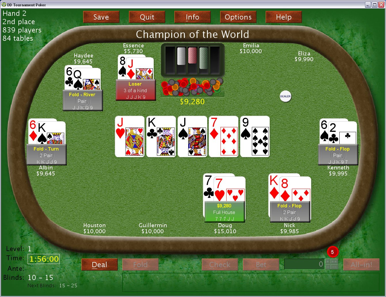 Обучение игры в покер
